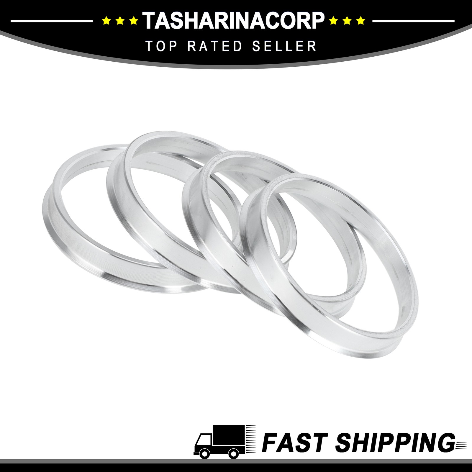 Hub Centric Rings 60.1mm ID to 66.1mm OD Aluminum Alloy 4 Pcs