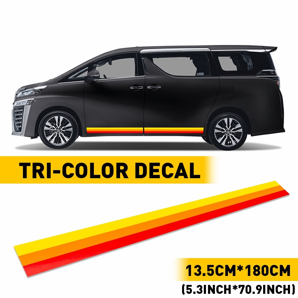 Universal Car Truck Side Skirt Door Racing Graphic Vinyl Sticker Decal Stripes