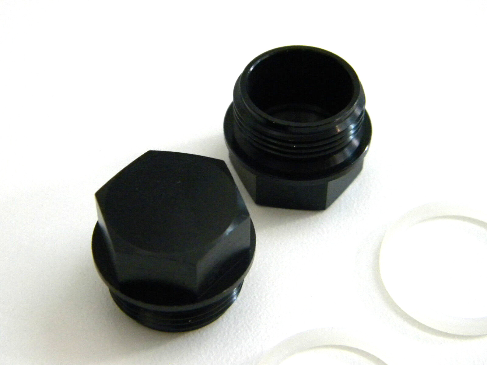 Holley QFT AED CCS Fuel Bowl Plug (Black) 7/8-20 Pair 2 Plugs