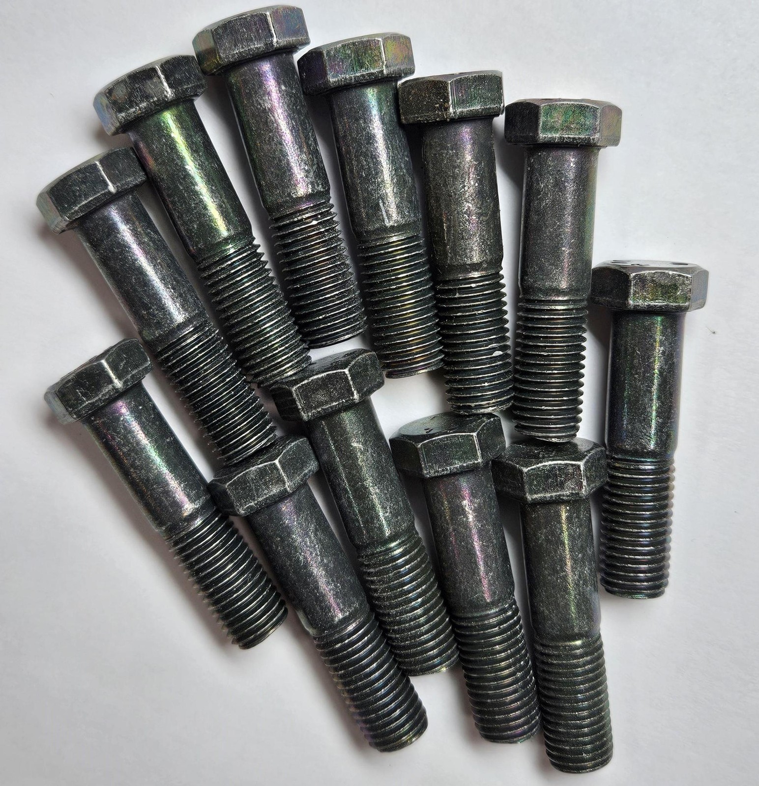 QTY 12 – 10X40 HEX HEAD FLANGE BOLT 10MM X 1.25 X 40MM, PARTIAL THREAD