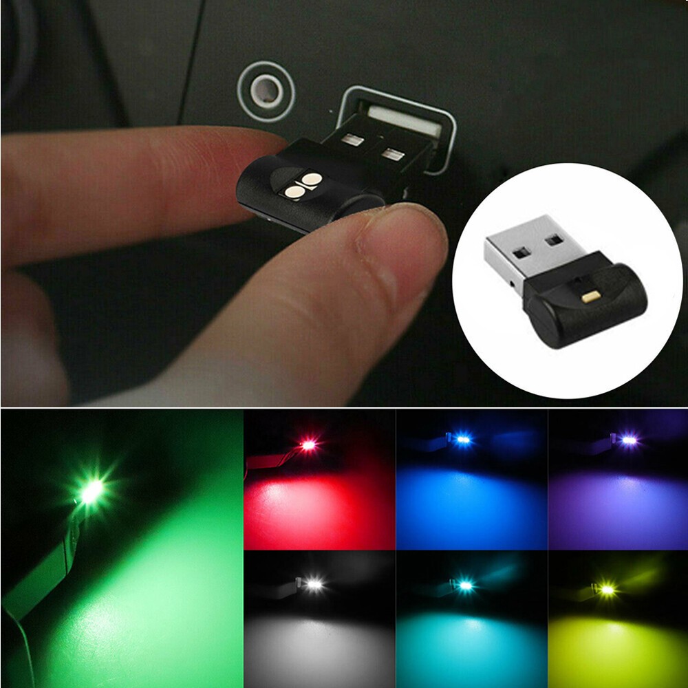 1x Multicolor USB LED Car Interior Neon Atmosphere Ambient Light Accessories