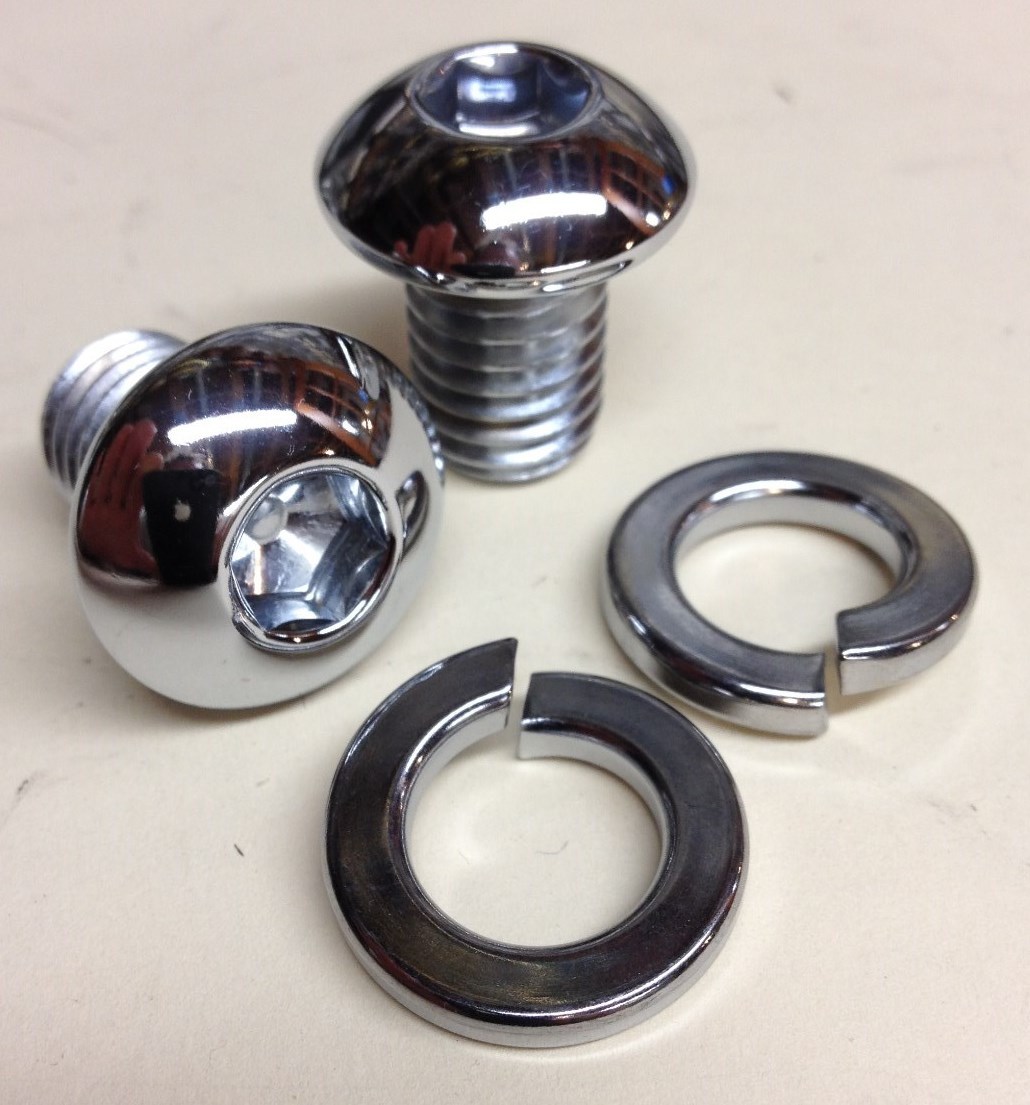 CHROME HARLEY SOFTAIL SIDE SEAT MOUNTING BOLTS 1/2″-13 hd button head 1984-2007