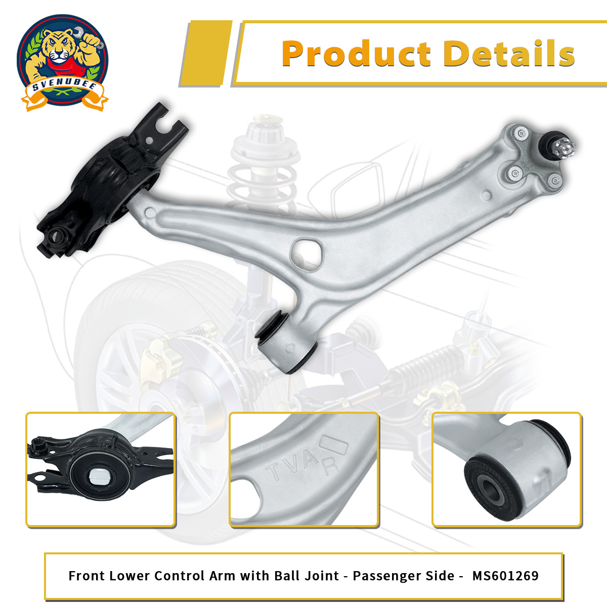 For Honda Accord 18-21 Control Arm and Ball Joint Set Front Driver Passenger