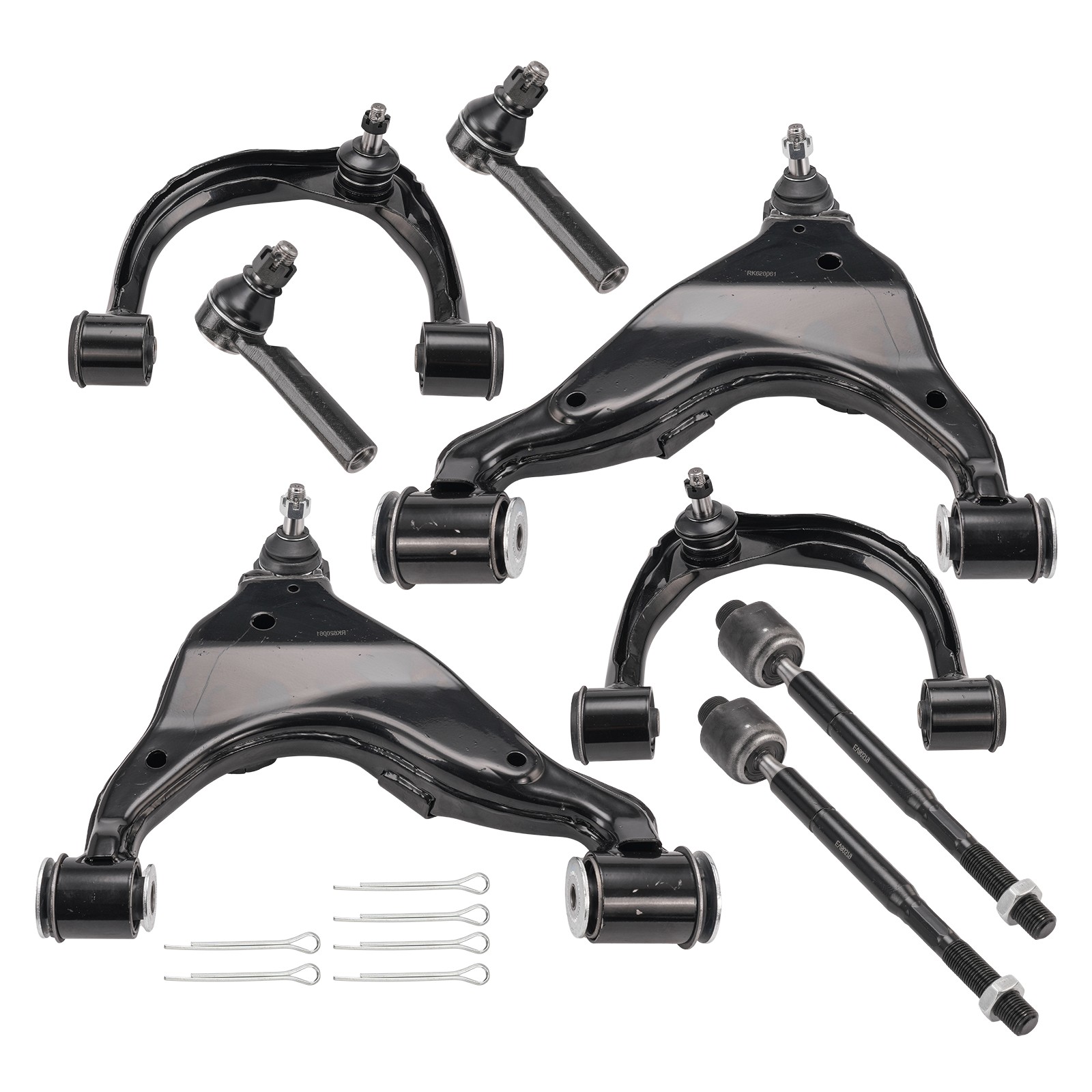 8pc Front Upper Lower Control Arms and Tie Rods For 2007-2009 Toyota FJ Cruiser