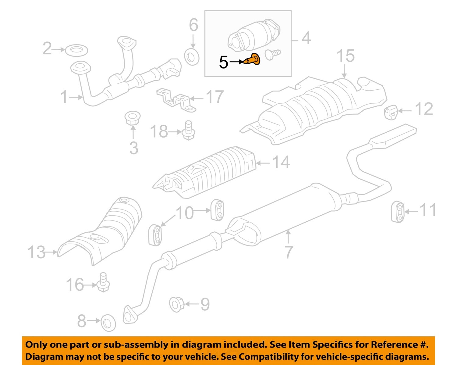 HONDA OEM 09-24 Fit Exhaust System Exhaust Components-Converter Bolt 18176PT0003