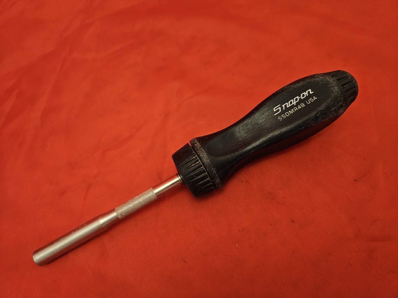 Snap-on SSDMR4B Ratcheting 1/4″ Hex Bit Screwdriver Black Hard Handle USA S11
