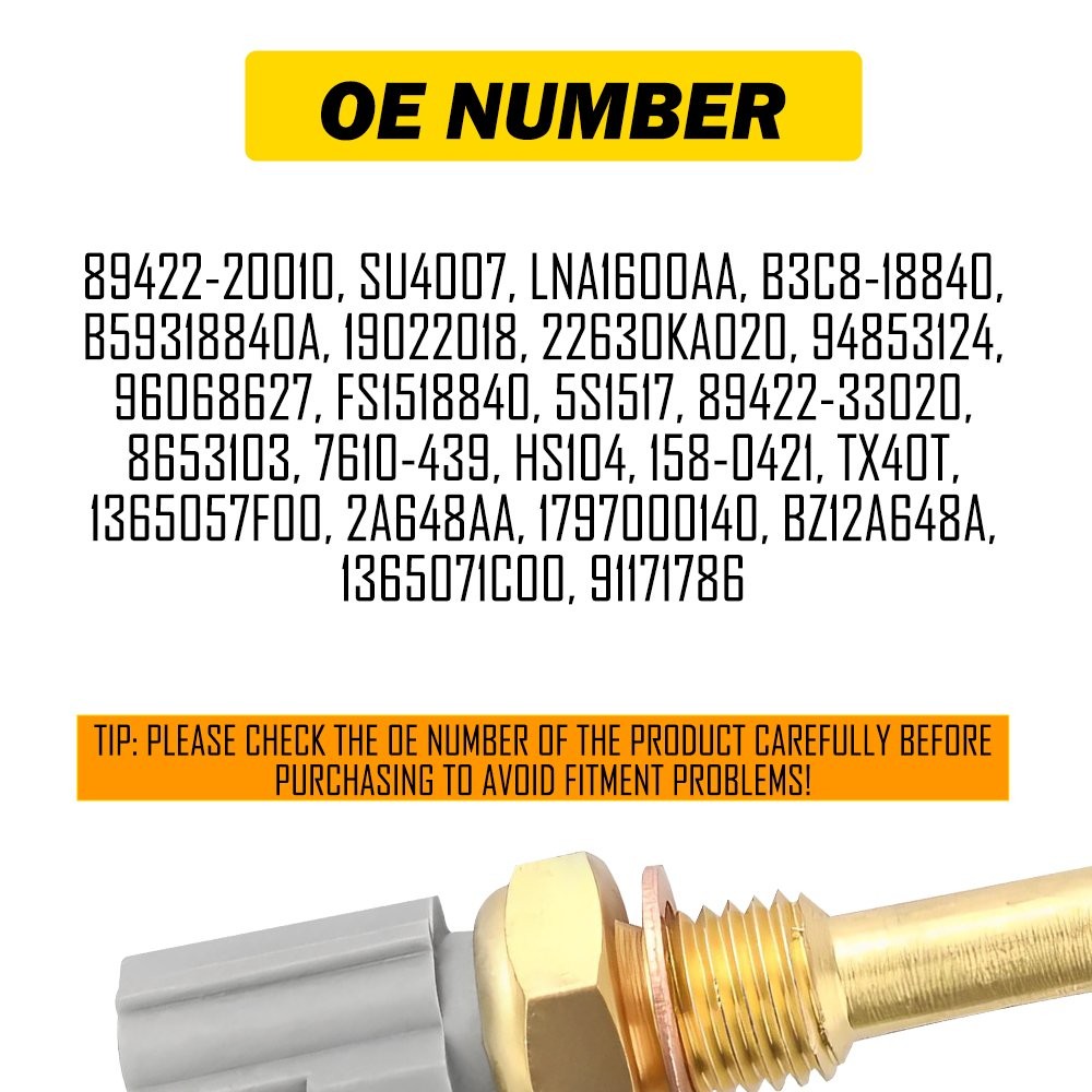 Engine Coolant Temperature Sensor Fit Toyota Runner 36008 Camry Corolla Lexus