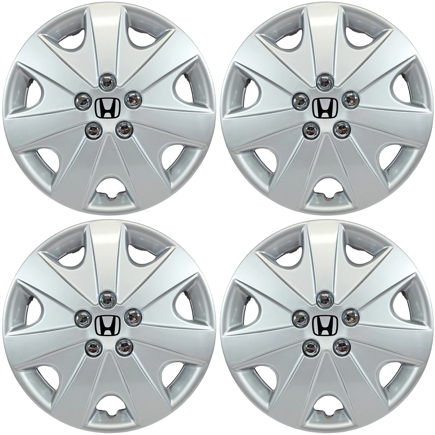 ? FITS 2003-2004 Honda Accord # 414-15S + LOGO 15″ Replacement Hubcaps SET/4 ?