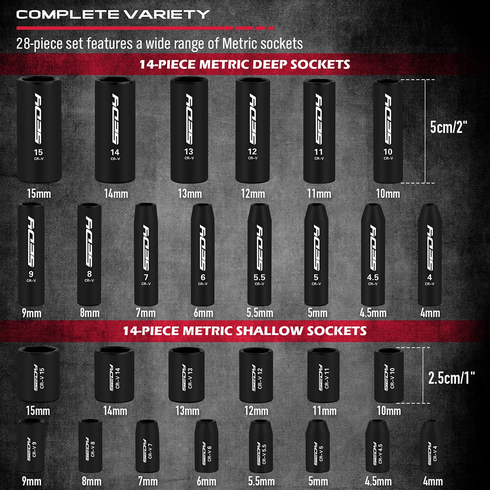 64PC 1/4″ Drive Impact Socket Wrench Screwdriver Head Set Drill Bit Set Ratchet