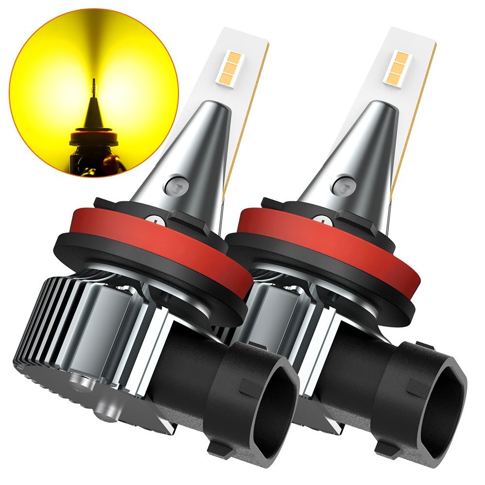 AUXITO H8 H11 H16 Fog Light LED Driving DRL Bulb 4000LM Yellow Super Bright