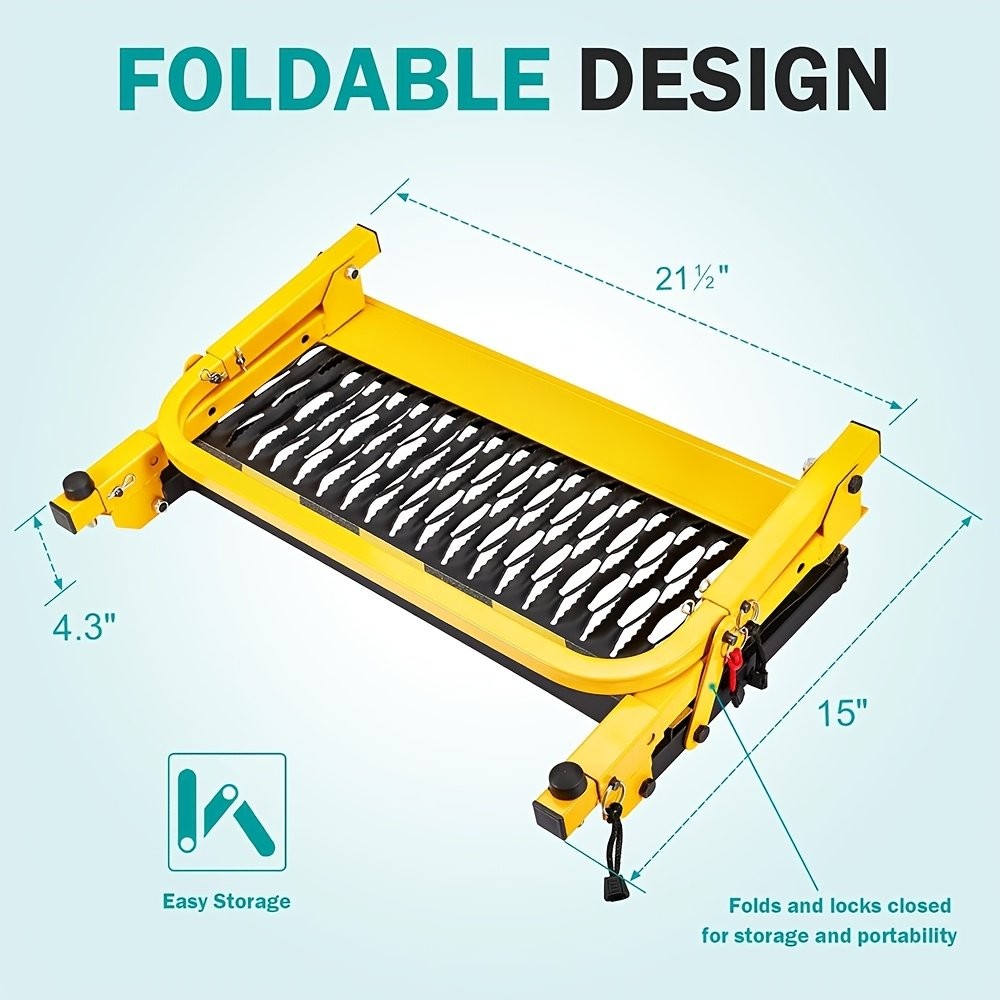 Universal For Truck Adjustable Folding Tire Step Heavy Duty Platform 350 Pounds