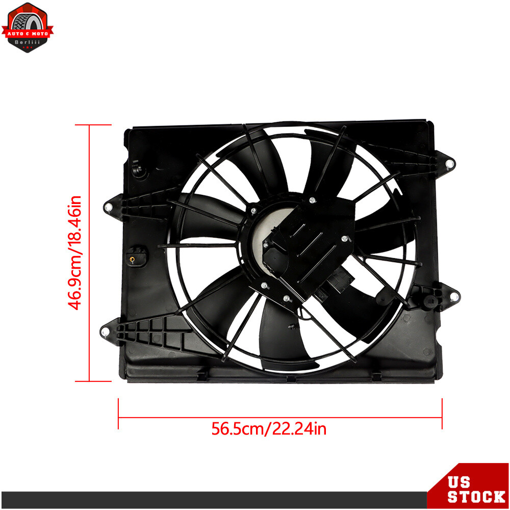 Radiator Cooling Fan Assembly For 2016 2017 2018-2021 Honda Civic LX-P 2.0L