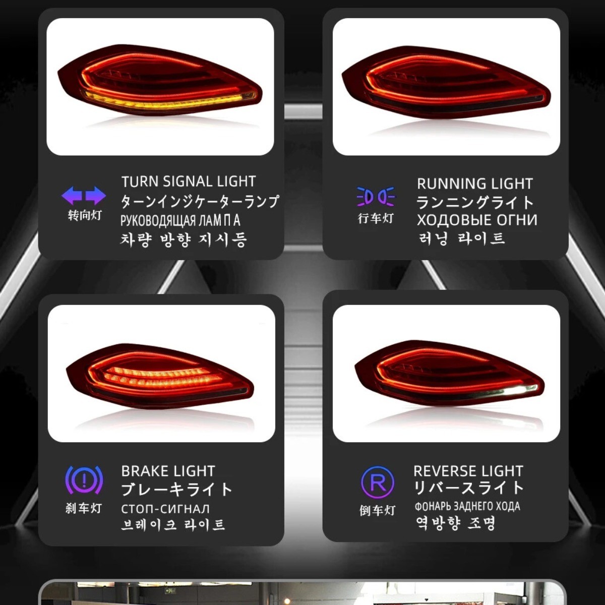 Replacement For Porsche Panamera 970 2014-2016 red LED Tail Light Pair New