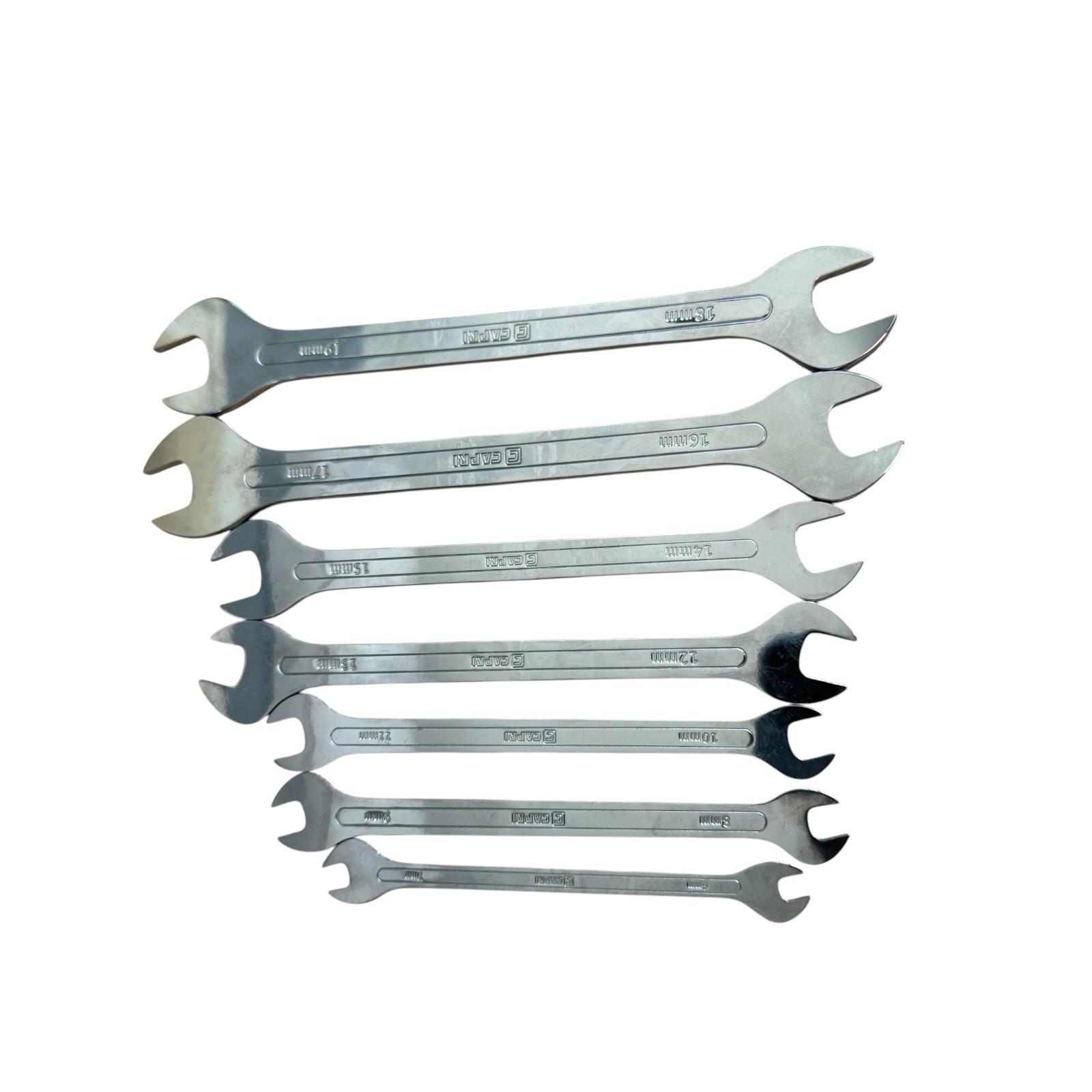Capri Tools Super Thin Open End Wrench Set Metric 6-19mm 7 Pc CP11850-7MRK