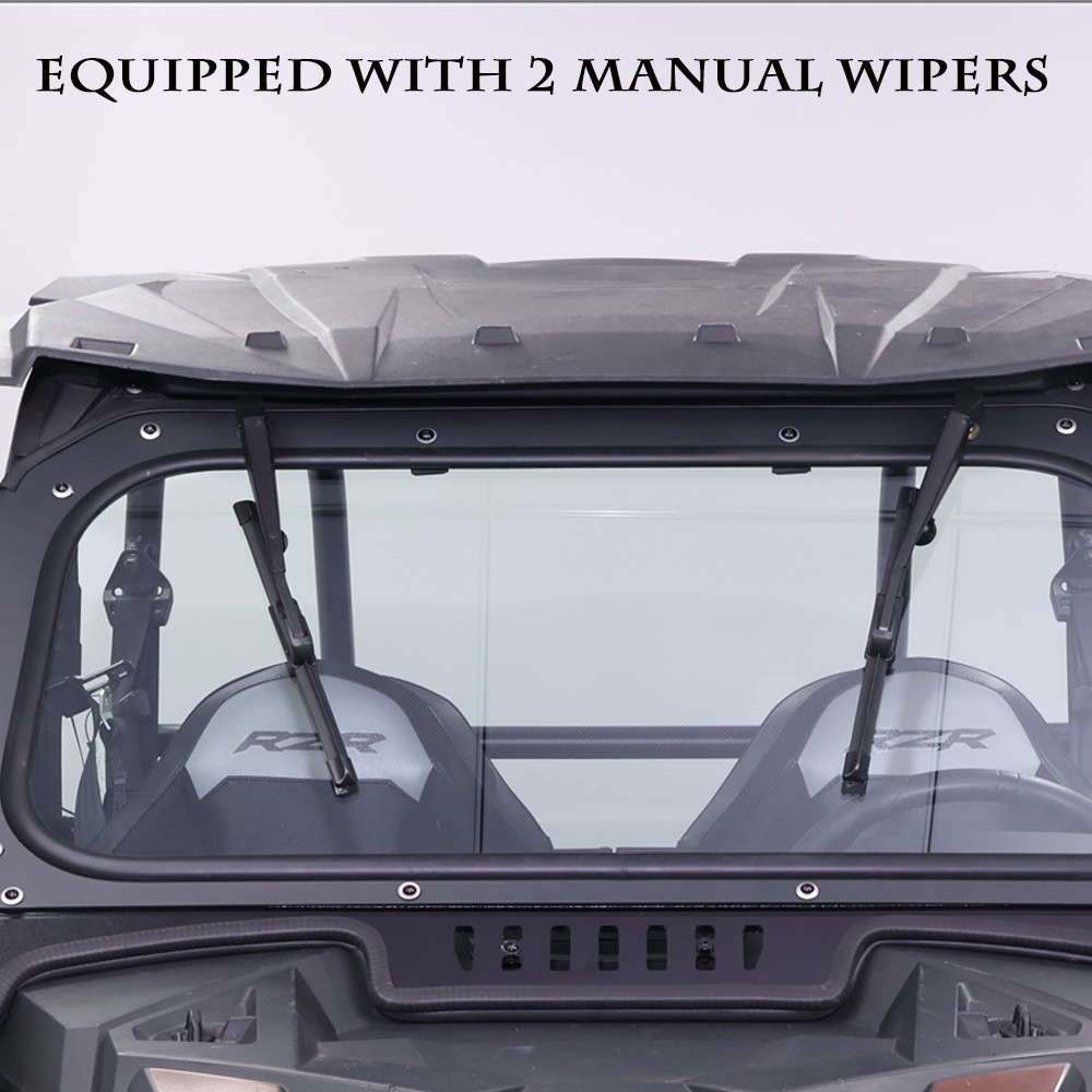 Glass Windshield Vent Front Window for 2019-2023 Polaris RZR XP 1000 /XP 4 1000