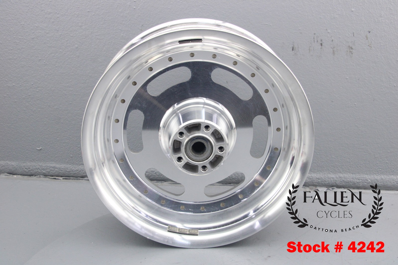 2013 Harley Dyna Fat Bob 16″ x 5.00″ Rear Wheel Rim POLISHED SLOTTED 25mm #4242