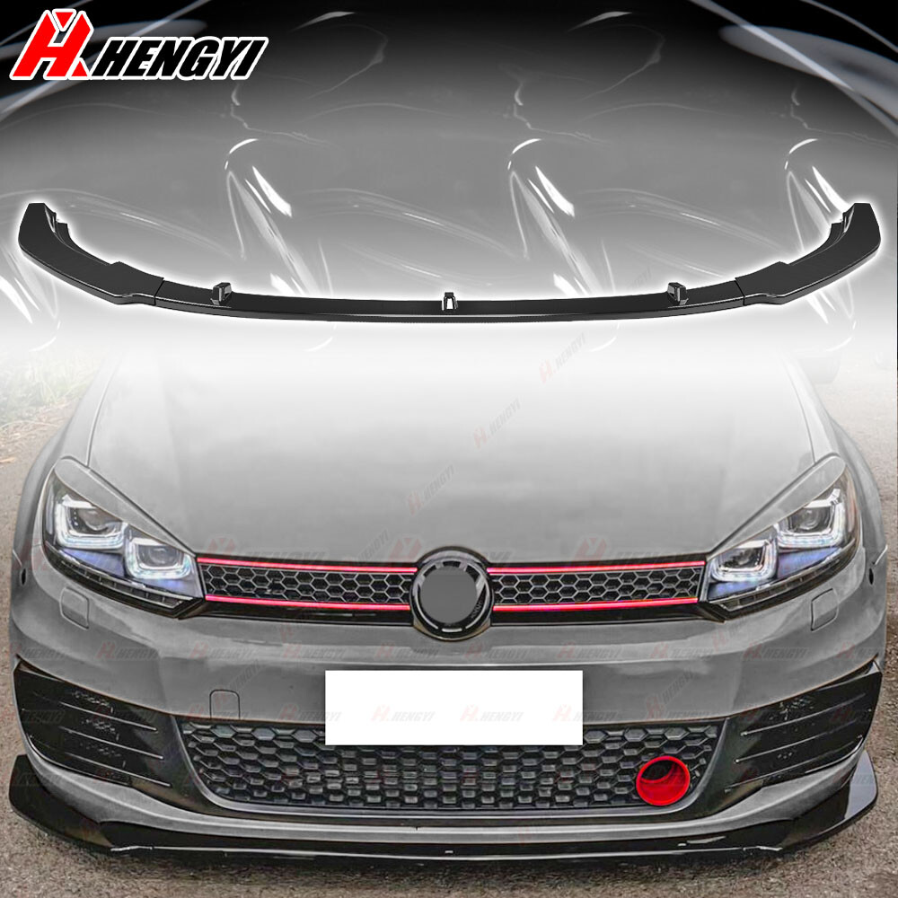 Front Bumper Lip Splitter Gloss Black For VW Golf Mk6 GTI 2010 2011 2012 2013