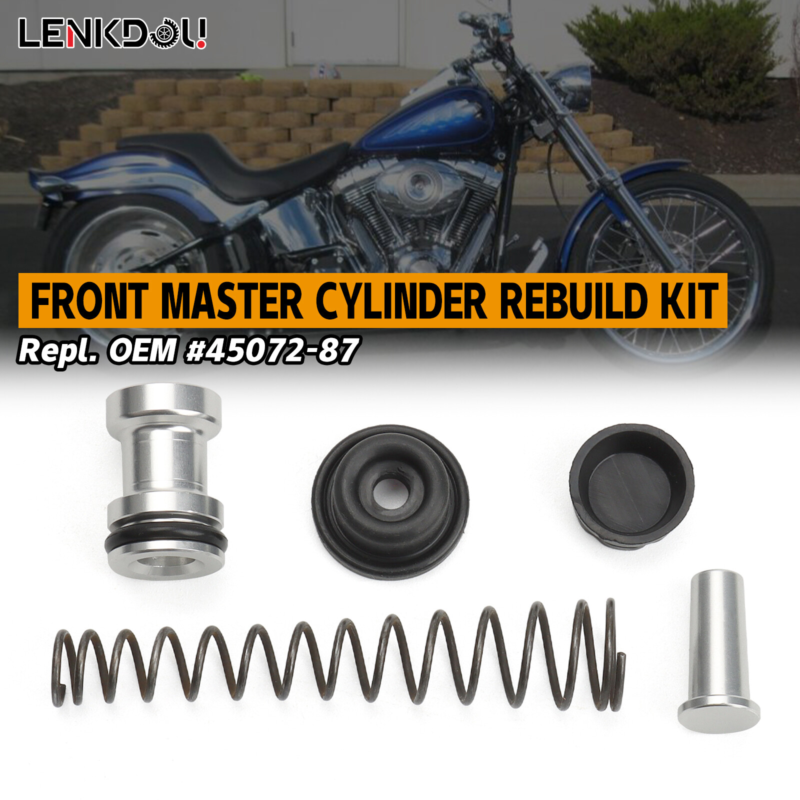 5/8″ Front Master Cylinder Rebuild Kit For Harley Softail Springer FatBoy Dyna
