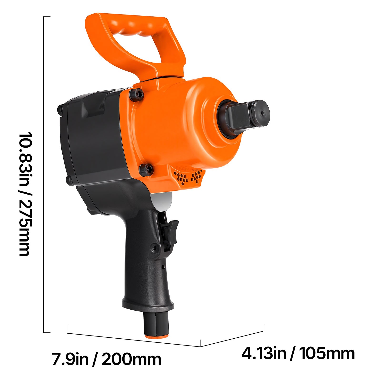 Uimoso 1-Inch Air Impact Wrench with Twin Hammer, Delivers Up to 1200 ft-lbs