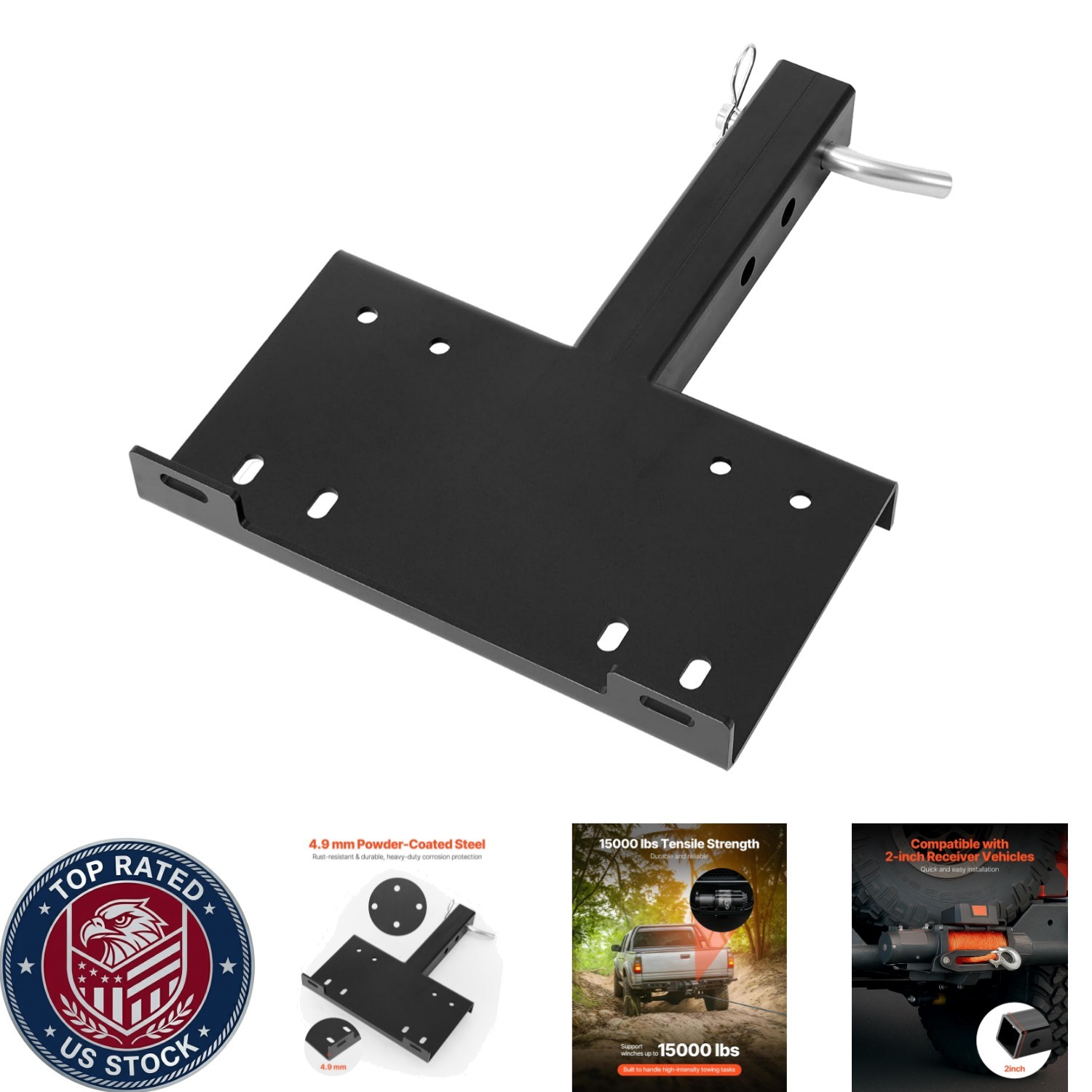 ATV & UTV Winch Mount – 15000 lbs Load Capacity, Rust-Resistant Steel Design