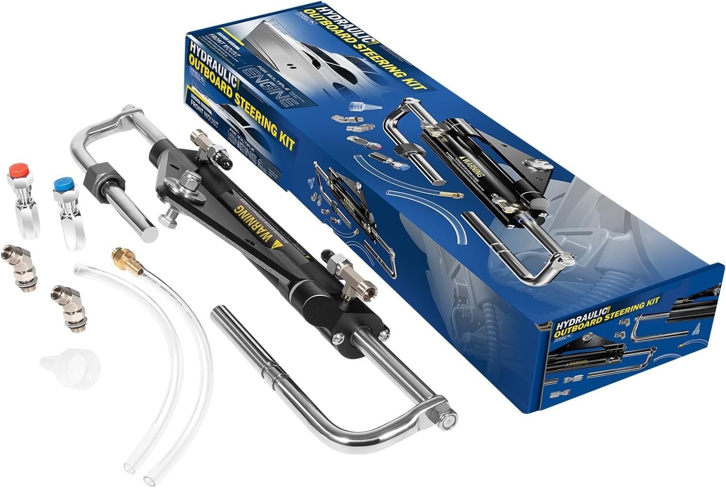 150HP Marine Boat Hydraulic Outboard Steering Cylinder Kit for Seastar HC4645H