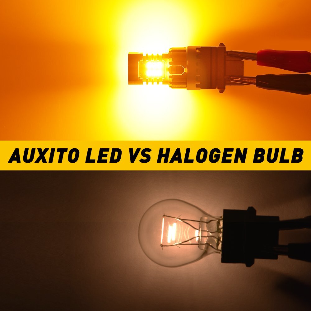 3157 4157 4000LM Amber LED Turn Signal Light Bulbs For Chevy Silverado 2/4x