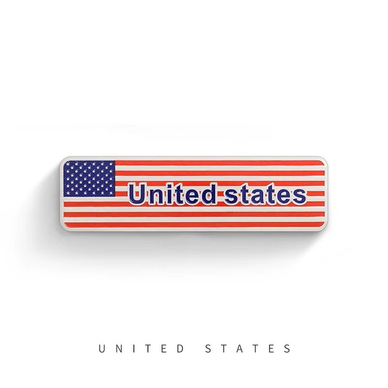 UNITED STATES AMERICAN Flag 3D Metal Aluminum Emblem Decal Sticker U.S.A. Flag