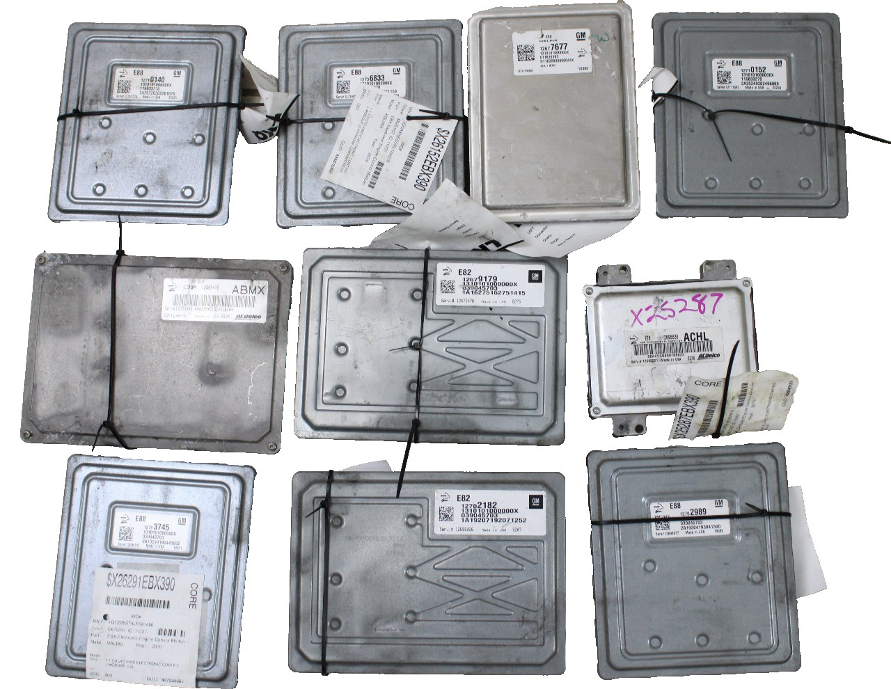 Lot of 10 GM Engine Computer ECM PCM Modules OEM Mixed Lot E38 E67 E88