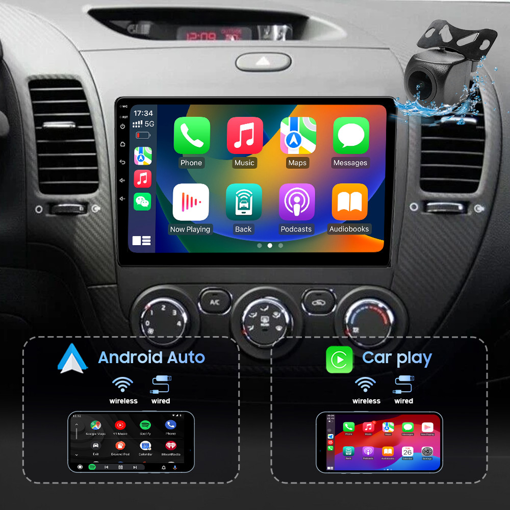 Apple Carplay Android auto GPS Radio Stereo For Kia Forte 2014-2018 4+64G 8 Core