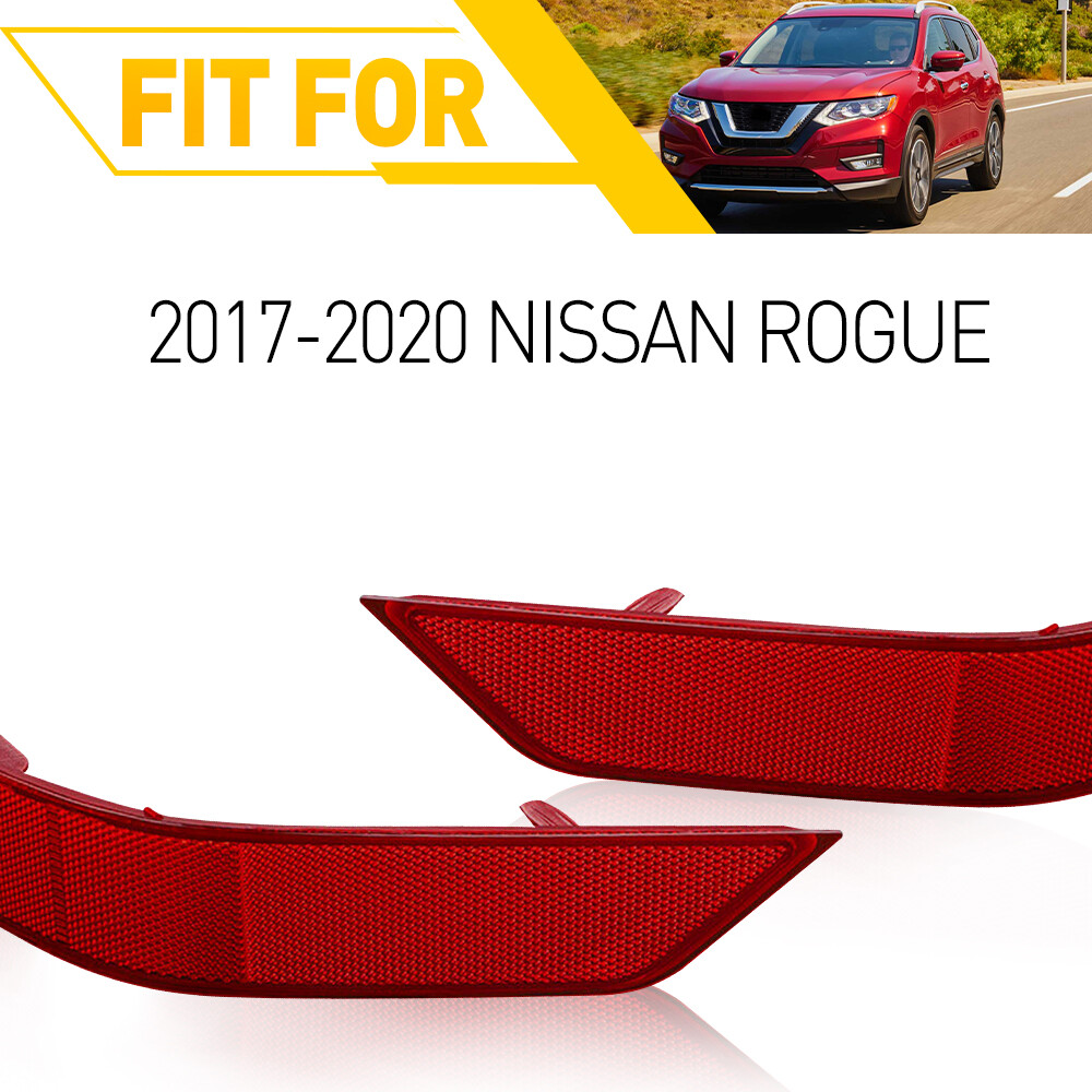 Left & Right Side Rear Bumper Reflector Fit For Nissan Rogue 2017 2018 2019 2020