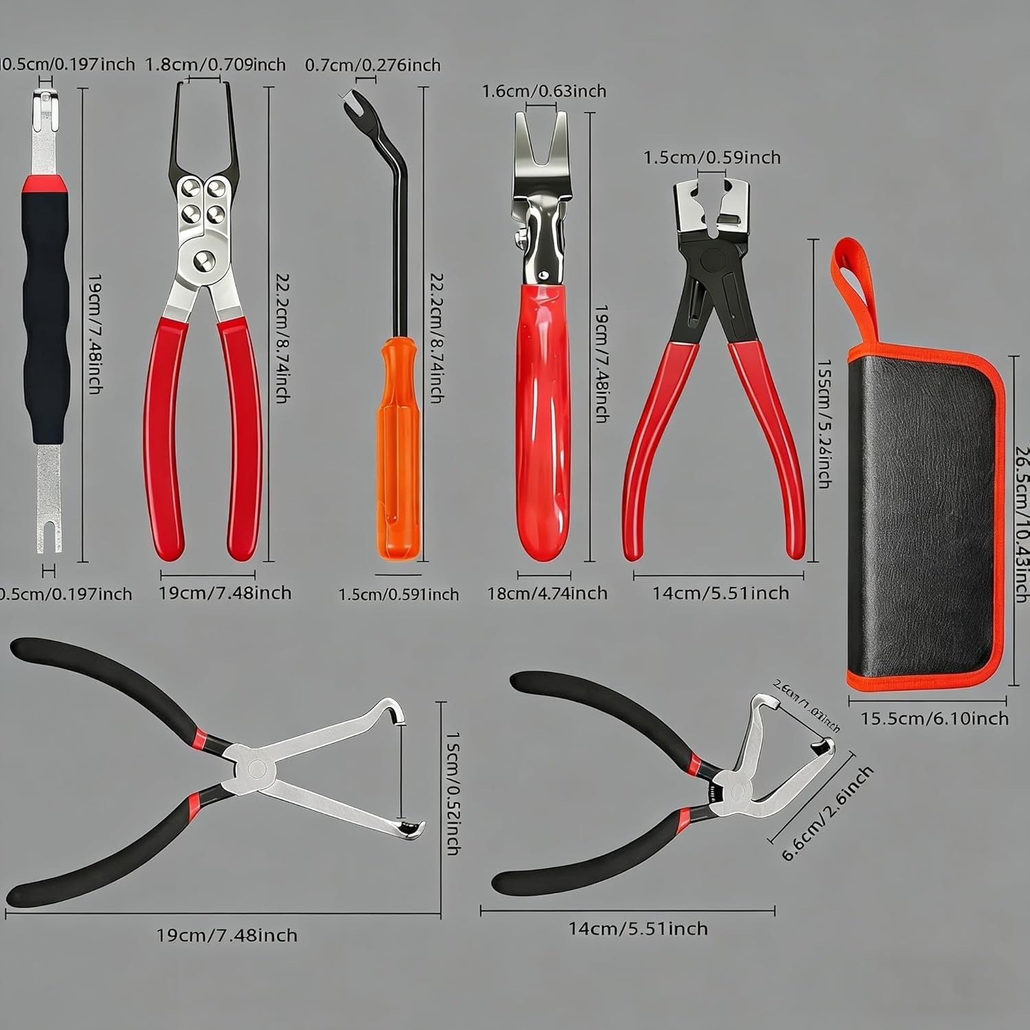 7PCS Electrical Disconnect Pliers Set Fuel Injectors Car Repair Tools Mechanics