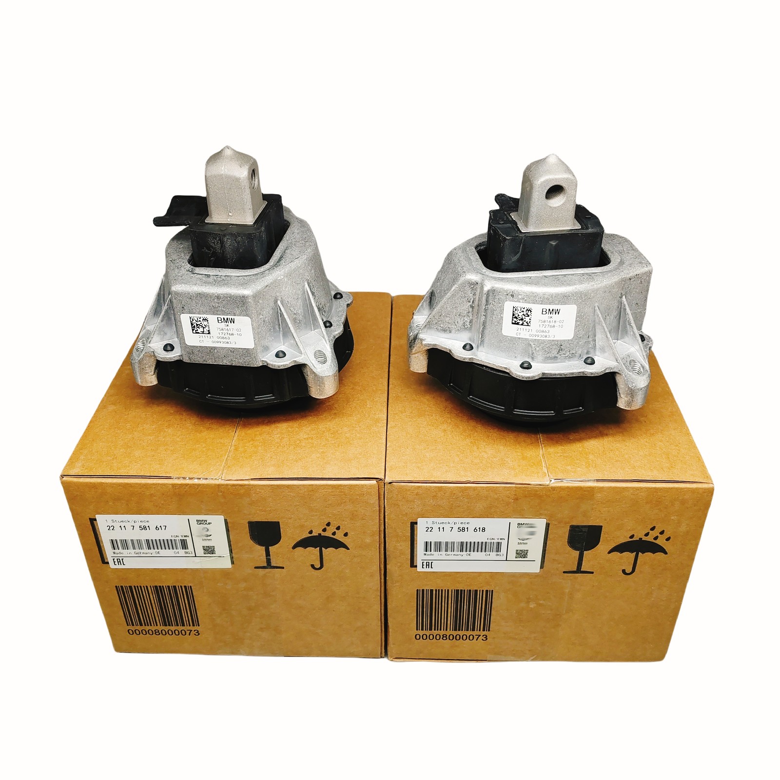 NEW 2Pcs OEM For BMW 330i Engine Motor Mount Left+Right 22117581617 22117581618