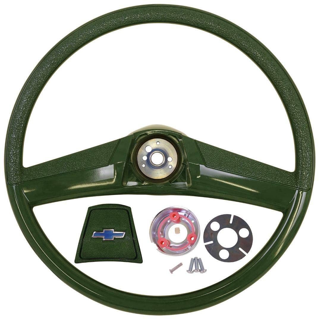 1969 1970 1971 1972 CHEVY TRUCK 15 INCH SMALLER CLASSIC GREEN STEERING WHEEL KIT