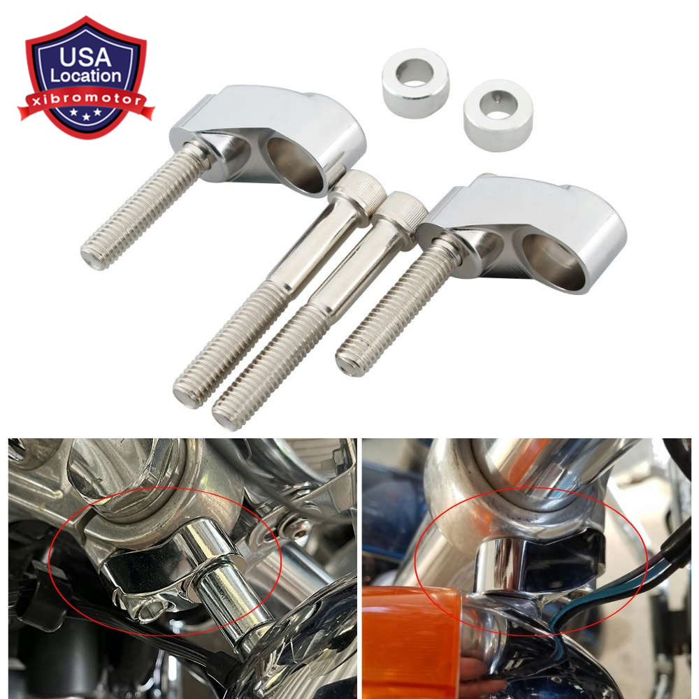 39-49mm Front Turn Signal Bracket Relocation Kit For Harley Softail Dyna XL 883