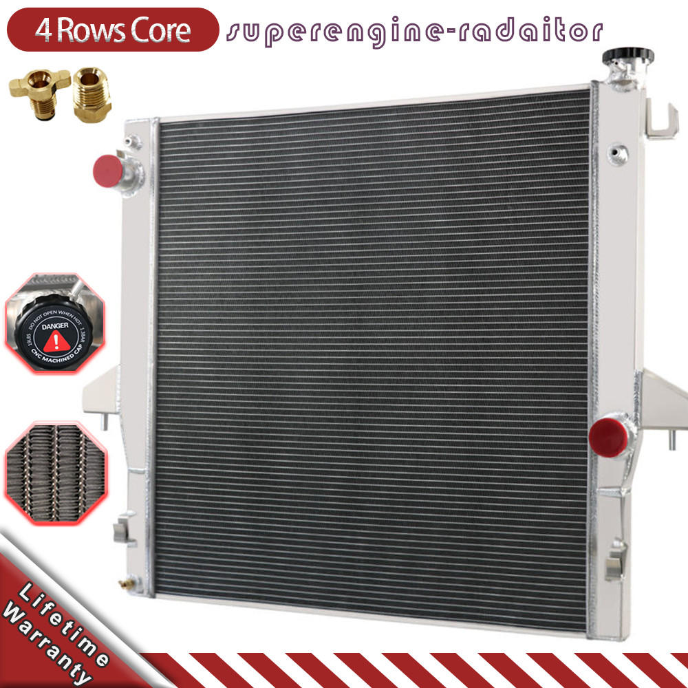 4 Rows Aluminum Radiator For 2003-2009 Dodge Ram 2500 3500 Cummins 5.9/6.7L US