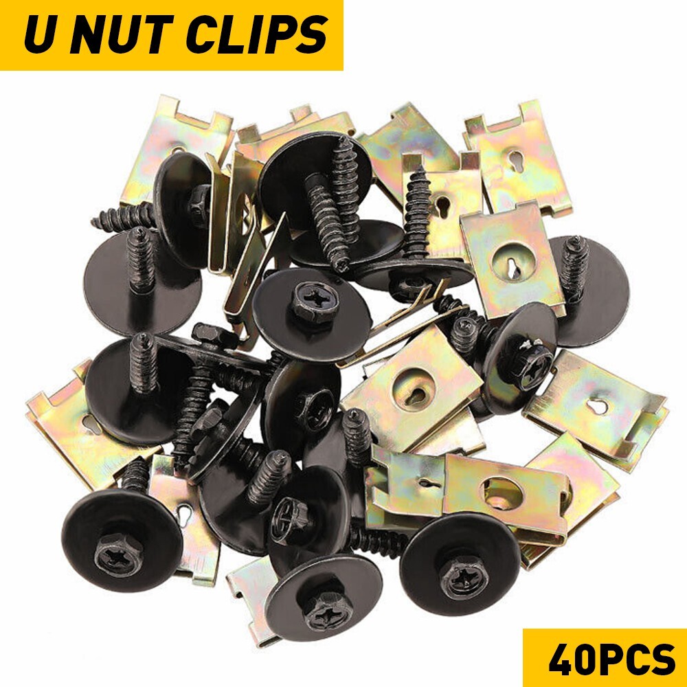 40x Car Screw Fender Body Bumper U Nut Clips Fastener For BMW F10 E46 E92 E90 US