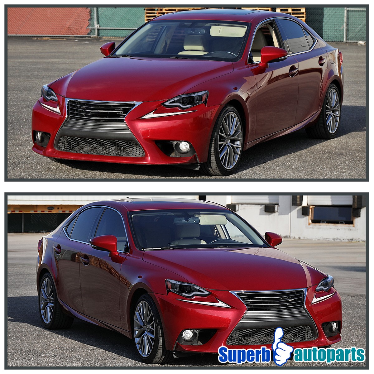 Full LED Black Smoke Projector Headlights For 2014 2015 2016 Lexus IS250 IS350