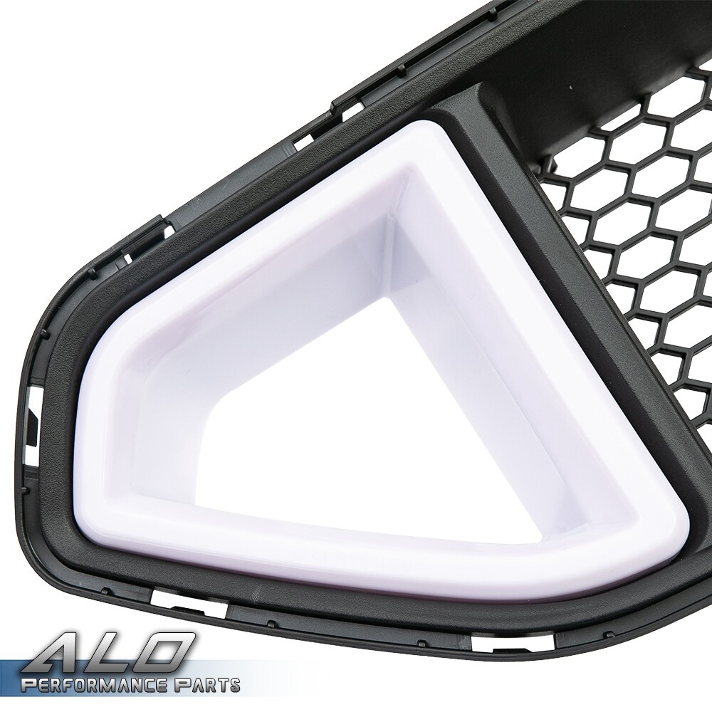 Fit For 2018-2021 Ford Mustang Front Bumper Honeycomb Grille W/LED DRL Light