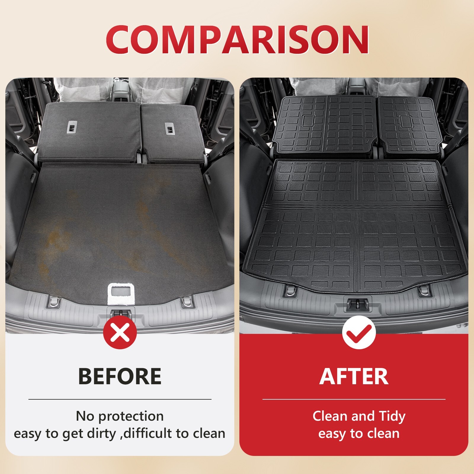 Cargo Liners Trunk Mat Backrest mats All Weather Mat For 2020-2026 Ford Escape