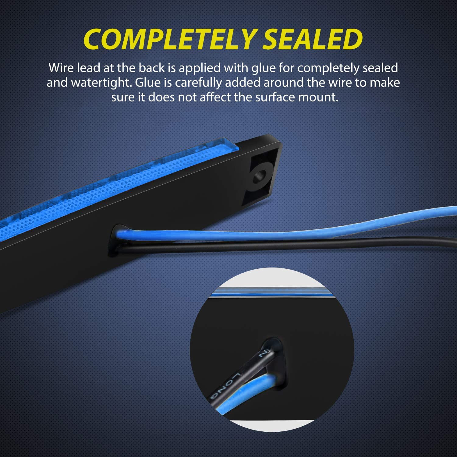 Nilight Side Marker Light 10PCS 3.8” 6 LED Blue Indicator Light 2 Years Warranty