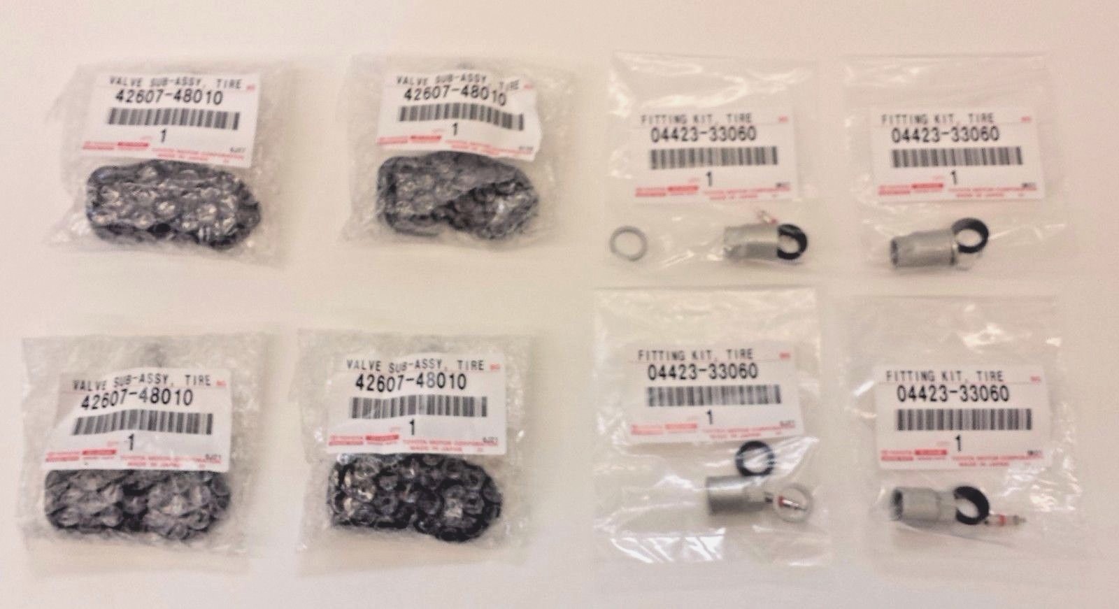 LEXUS OEM FACTORY TIRE PRESSURE SENSORS WITH FITMENT KITS 2016-2017 LX570