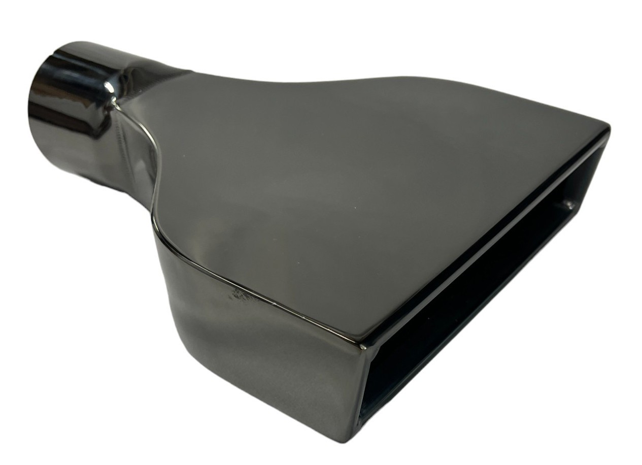 Exhaust Tip 2.50 Inlet 7.75 X 2.25 Outlet 10.00 Long Slant Rectangle Black 30