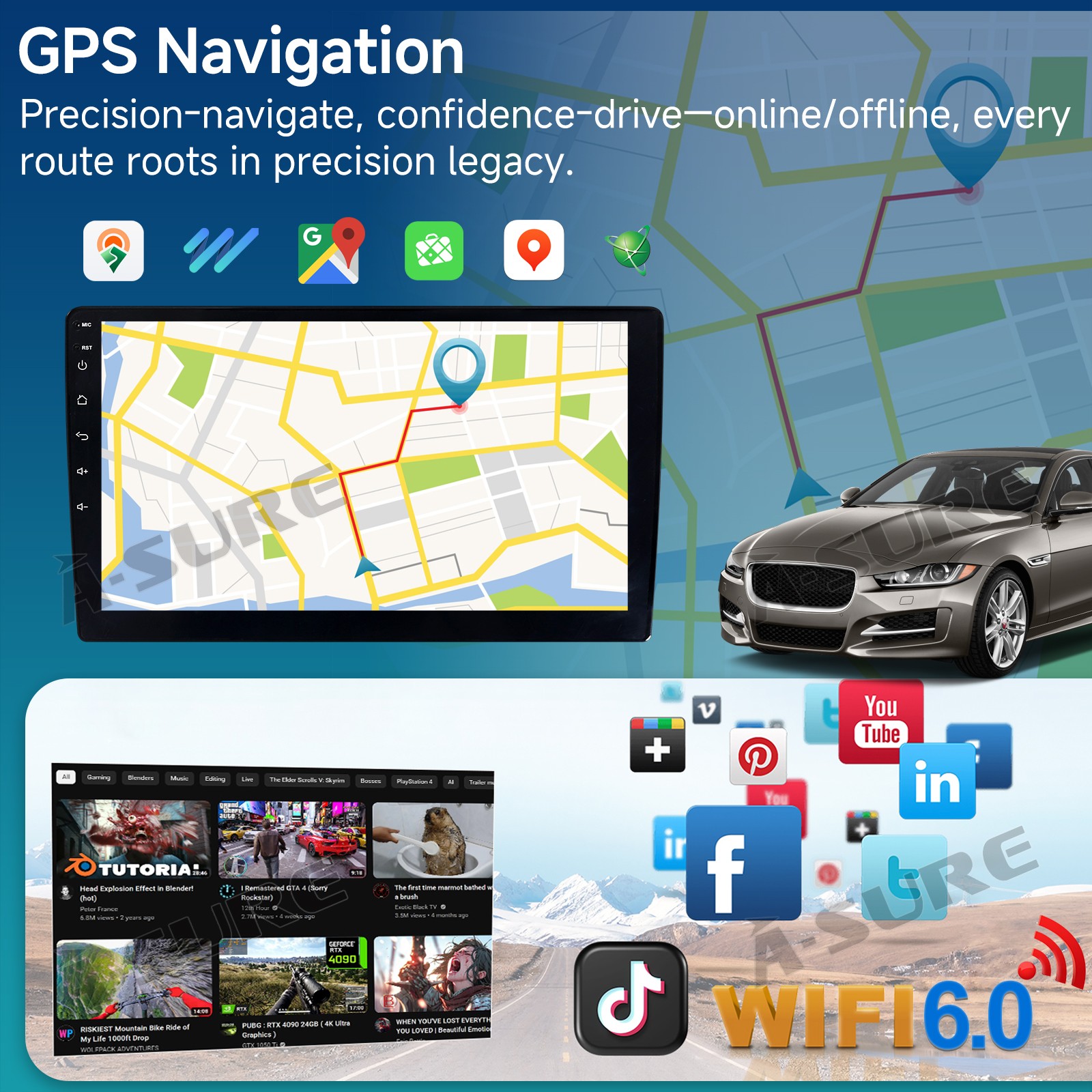 8 Core 6+128GB For Toyota Prius V 2012-2017 Radio Stereo GPS Carplay Android 14