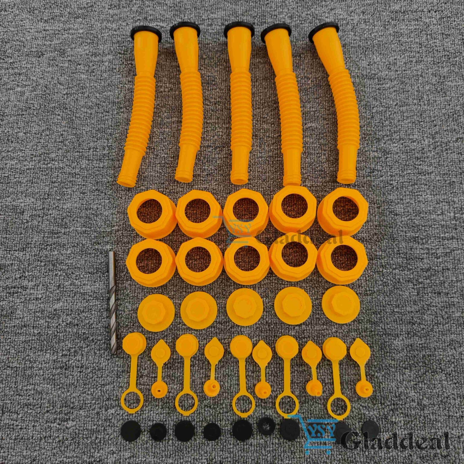5x Gas Can Spout Nozzle Vent Kit Replacement For Plastic Gas Cans Old Style Caps