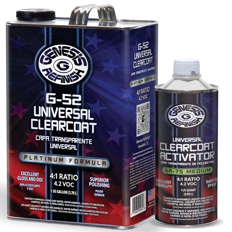 2K Urethane Clear Coat 4:1 Gallon Kit w/ Medium Hardener High Gloss