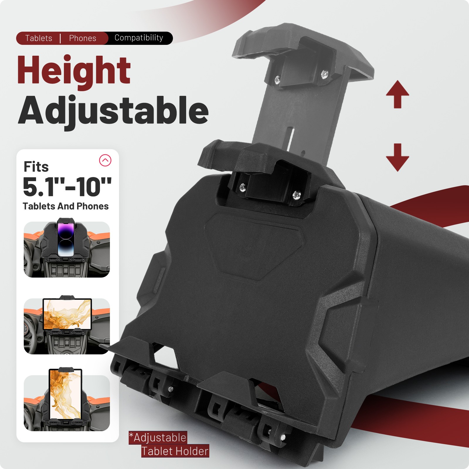 Tablet Electric Device Holder Mount For 2017-2025 Can Am Maverick X3 #715002874
