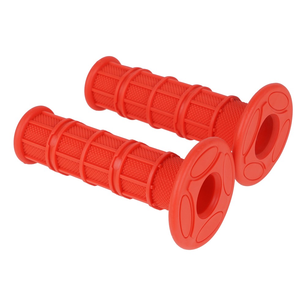 Red Universal 7/8″ & 1″ Soft Rubber Hand Grips for Pit MX Dirt Bike Motorcycle