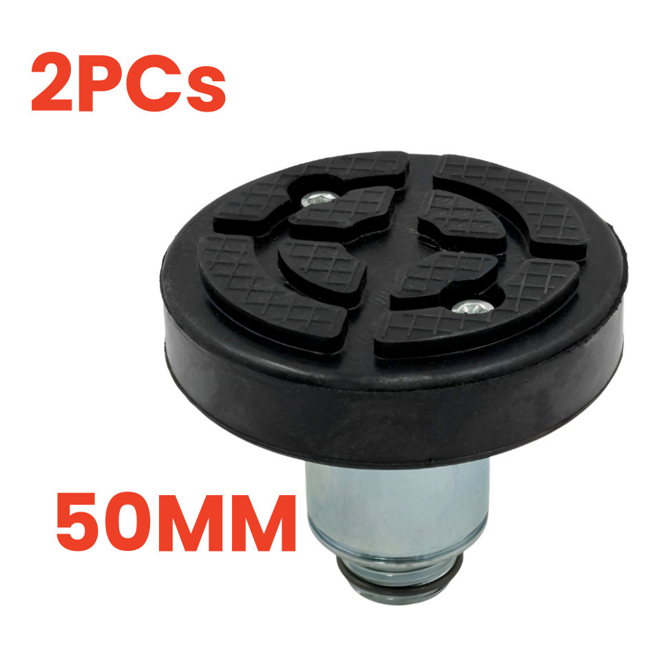 2X Car Lift Rubber tray Heightening Feet Plus High Leg Pads Shaft Diameter 50mm