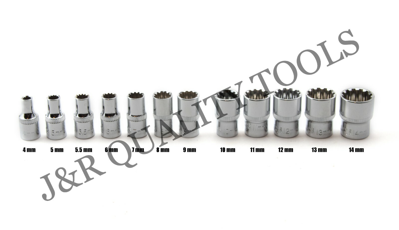 1/4″ Dr. Penta-Spline Socket Set (SAE, Metric, Torque)