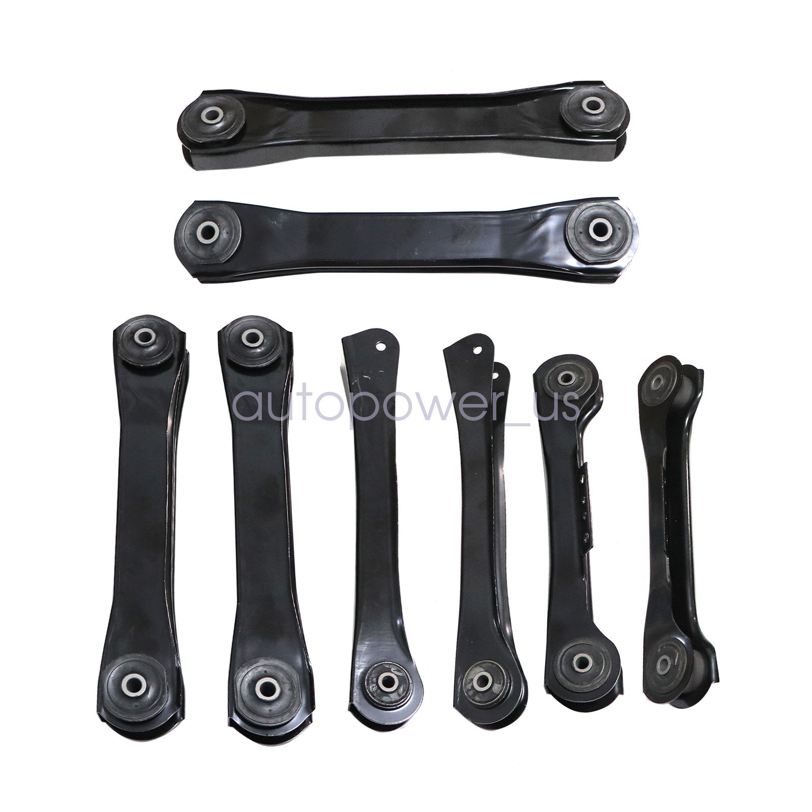 8Pcs Front & Rear Lower & Upper Control Arms For Jeep TJ Wrangler 1997-2006